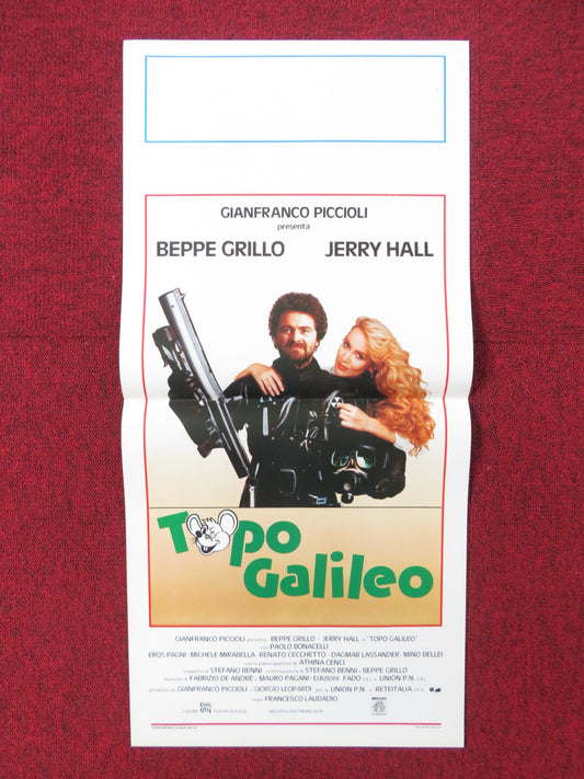 TOPO GALILEO ITALIAN LOCANDINA POSTER BEPPE GRILLO JERRY HALL 1988