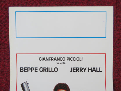 TOPO GALILEO ITALIAN LOCANDINA POSTER BEPPE GRILLO JERRY HALL 1988