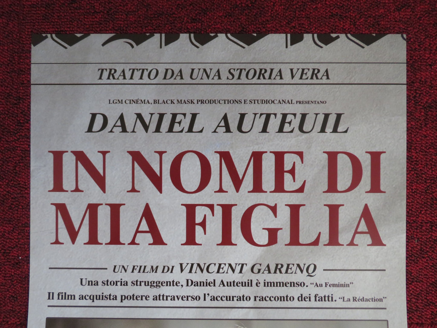 IN NOME DI MIA FIGLIA ITALIAN LOCANDINA POSTER DANIEL AUTEUIL SEB. KOCH 2016