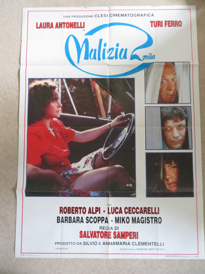 MALIZIA 2000 ITALIAN 2 FOGLIO POSTER LAURA ANTONELLI TURI FERRO 1991