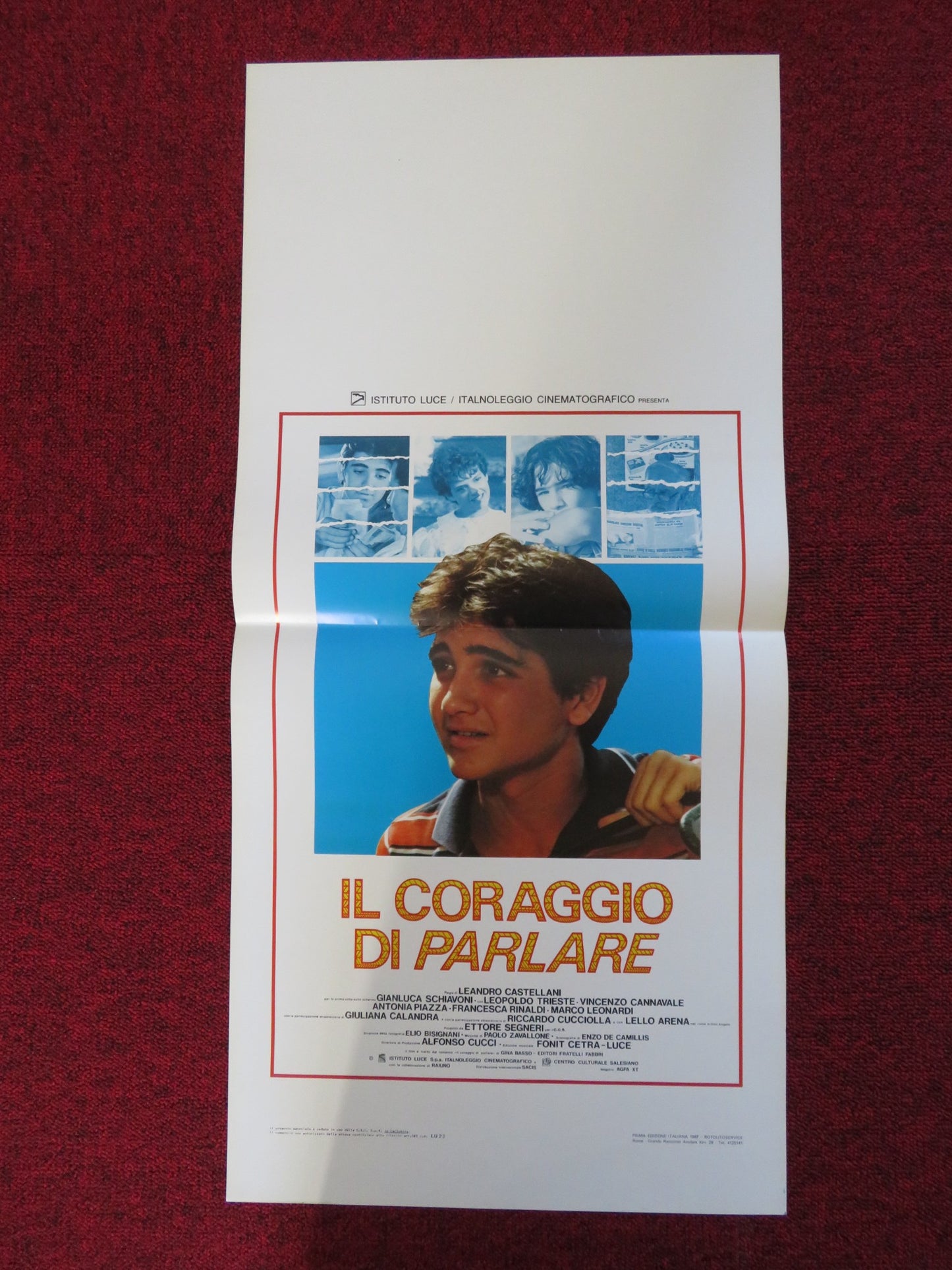 IL CORAGGIO DI PARLARE ITALIAN LOCANDINA POSTER GIANLUCA SCHIAVONI 1987