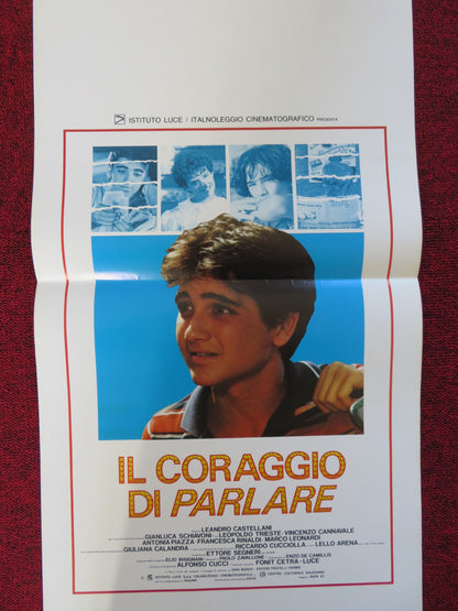 IL CORAGGIO DI PARLARE ITALIAN LOCANDINA POSTER GIANLUCA SCHIAVONI 1987