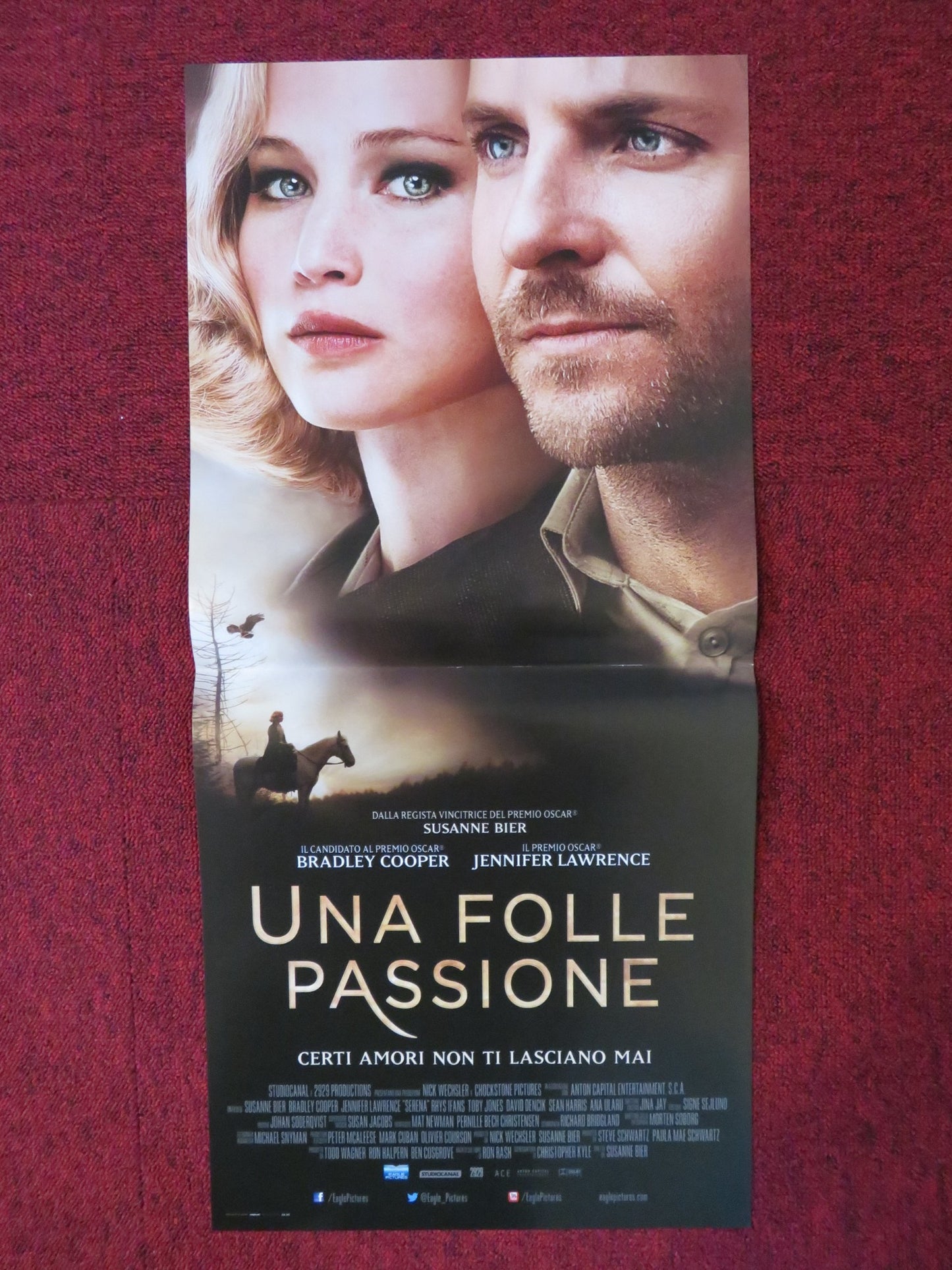 UNA FOLLE PASSIONE ITALIAN LOCANDINA POSTER BRADLEY COOPER J. LAWRENCE 2014