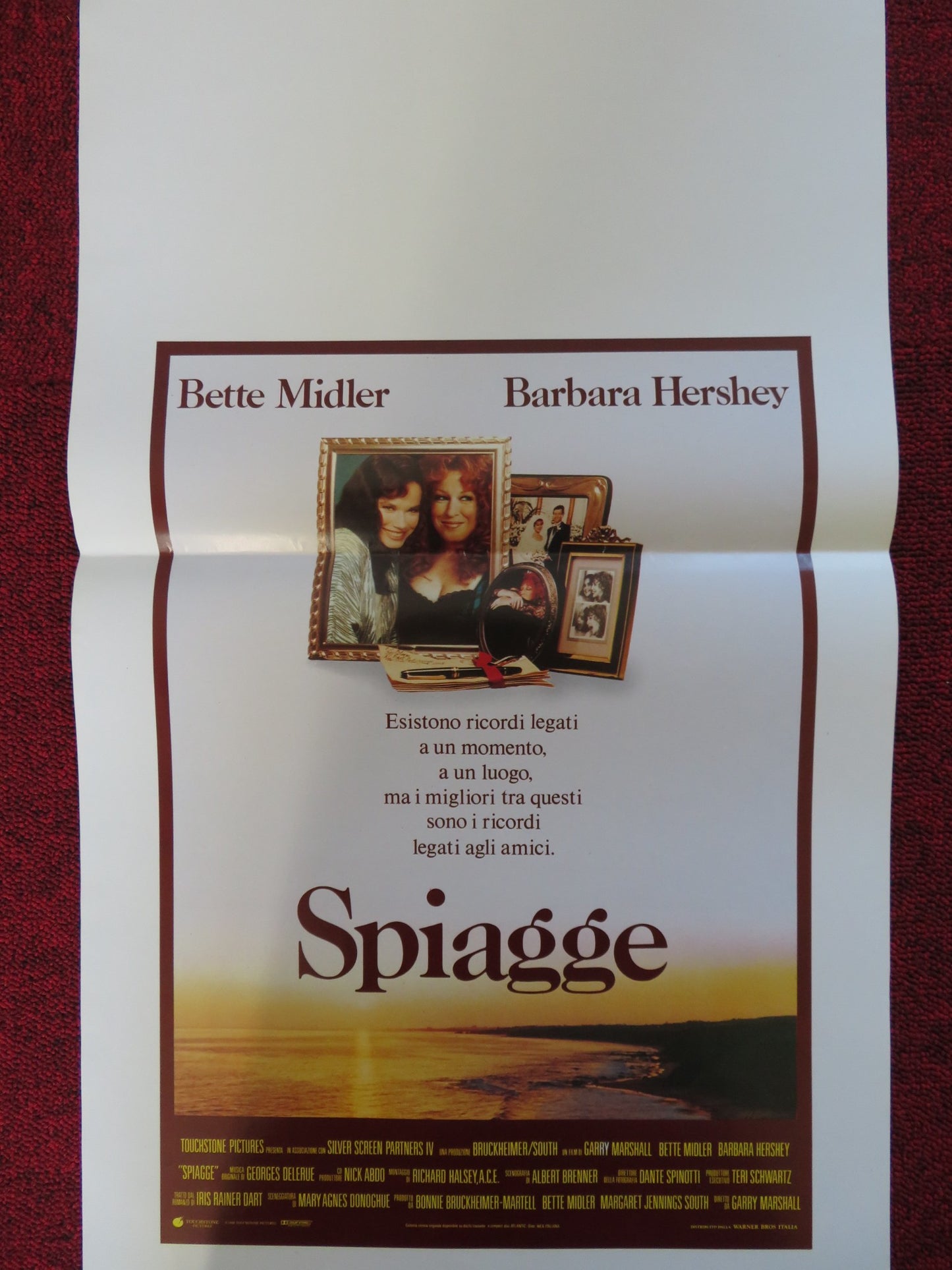 BEACHES ITALIAN LOCANDINA POSTER BETTE MIDLER BARBARA HERSHEY 1989