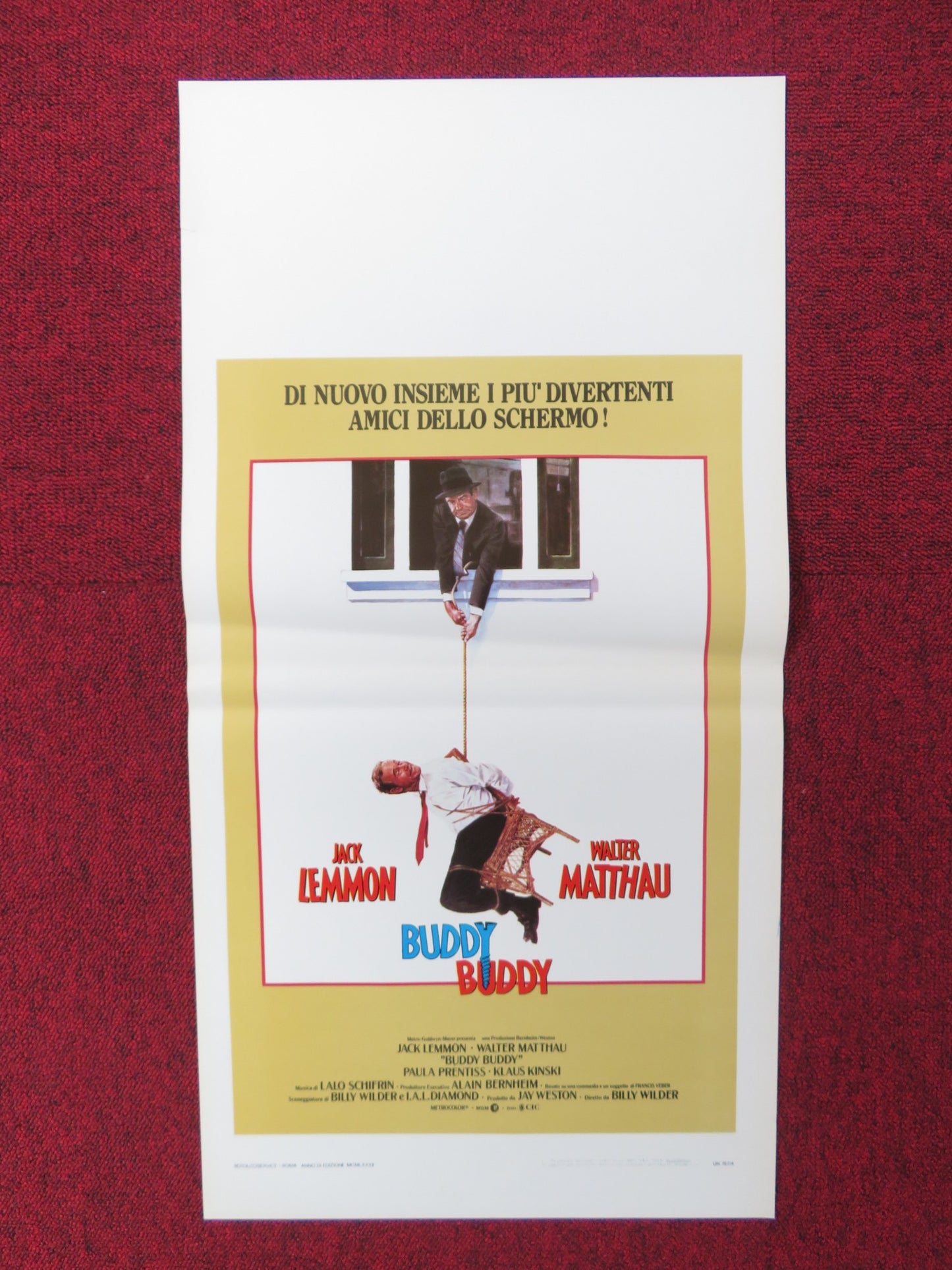 BUDDY BUDDY ITALIAN LOCANDINA POSTER JACK LEMMON WALTER MATTHAU 1981