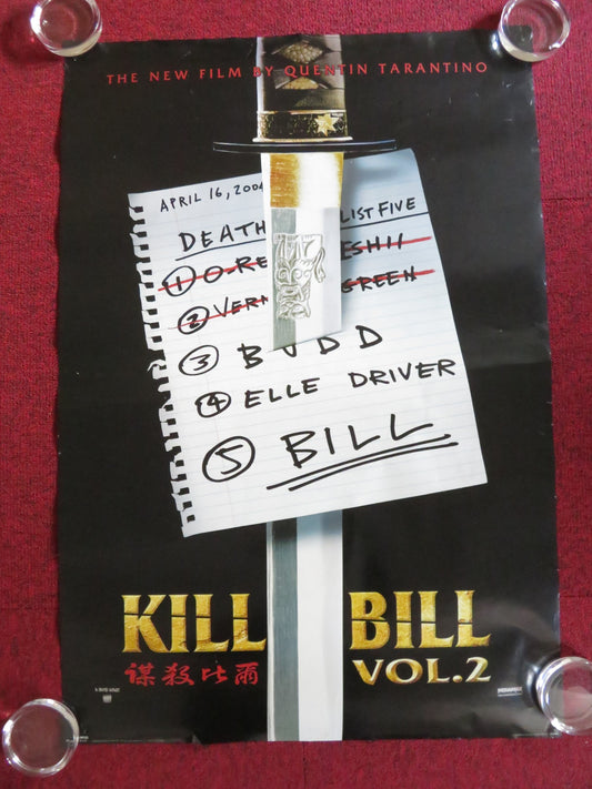 KILL BILL VOL. 2 UK ROLLED 36" X 24.5" POSTER QUENTIN TARANTINO UMA THURMAN 2004