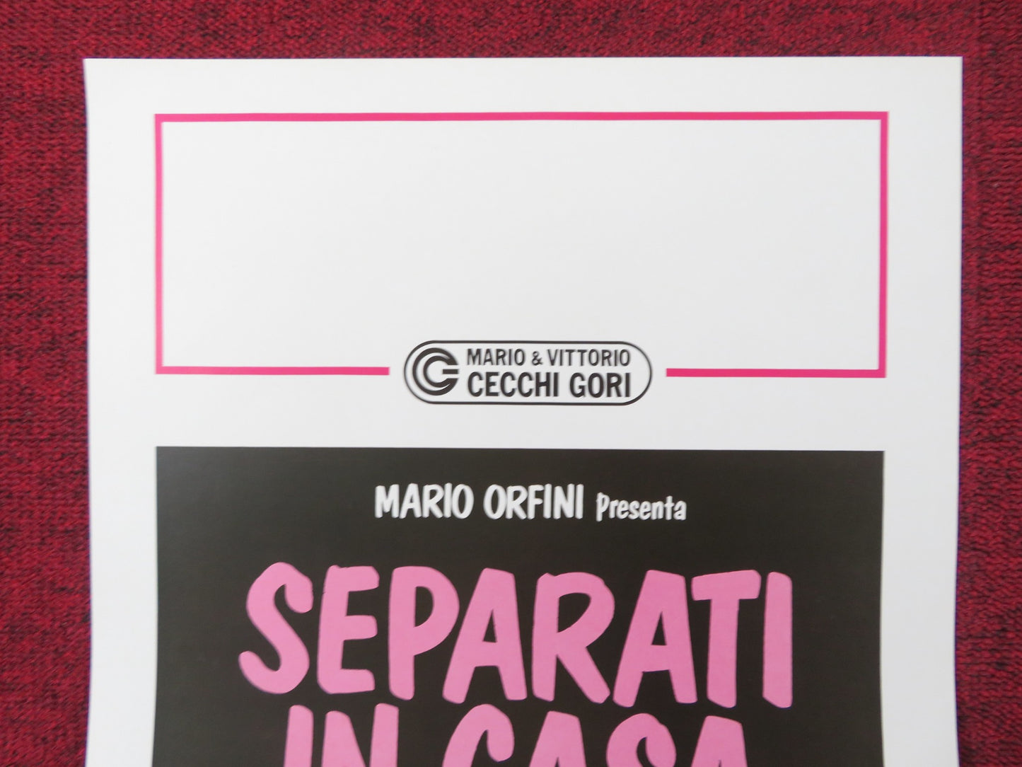 SEPARATI IN CASA ITALIAN LOCANDINA POSTER RICCARDO PAZZAGLIA S. MARCHINI 1986