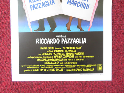 SEPARATI IN CASA ITALIAN LOCANDINA POSTER RICCARDO PAZZAGLIA S. MARCHINI 1986