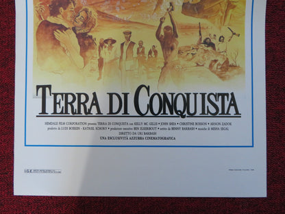 TERRA DI CONQUISTA ITALIAN LOCANDINA POSTER KELLY MCGILLIS JOHN SHEA 1989