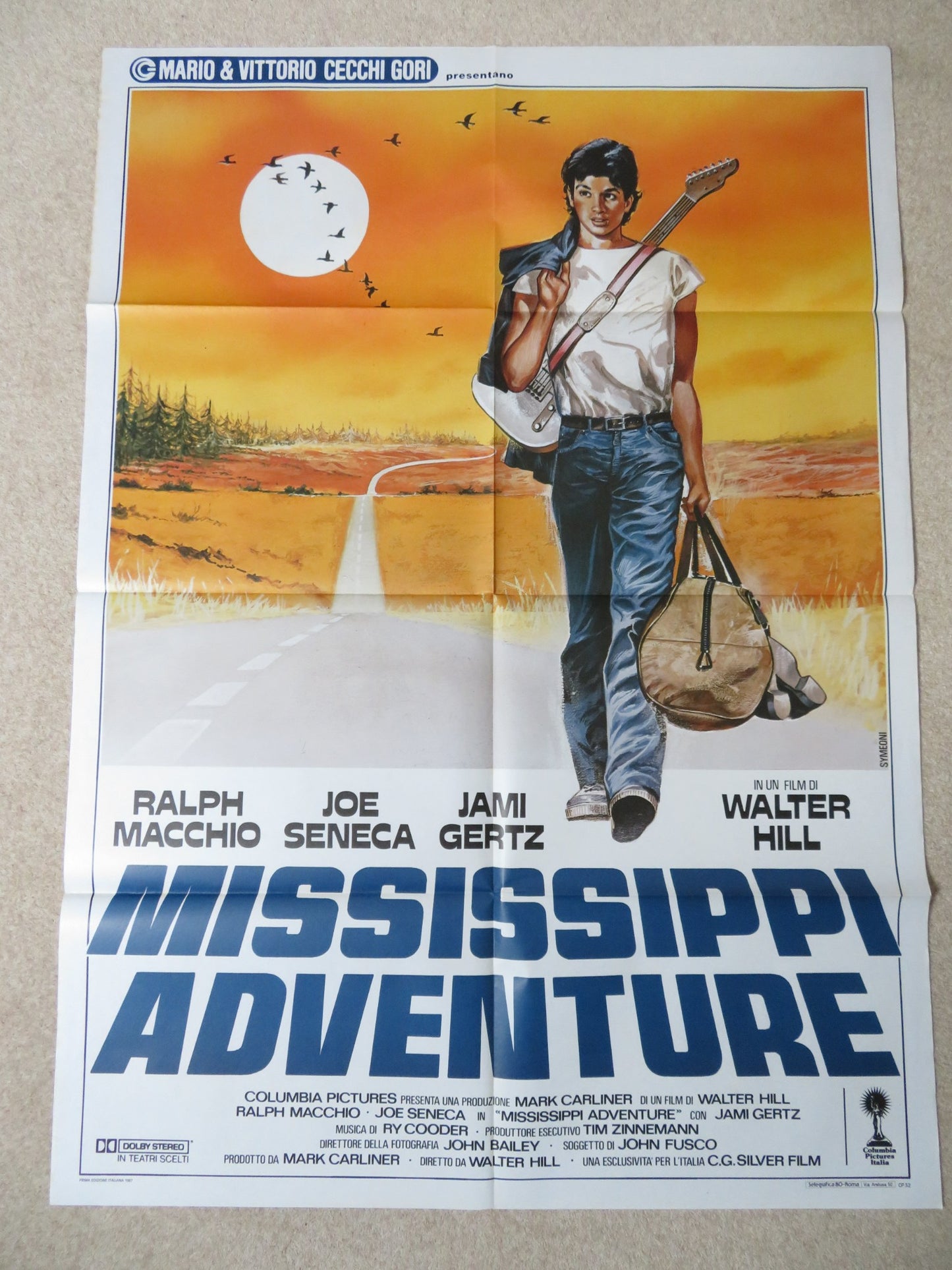 MISSISSIPPI ADVENTURE ITALIAN 2 FOGLIO POSTER RALPH MACCHIO JAMI GERTZ 1986