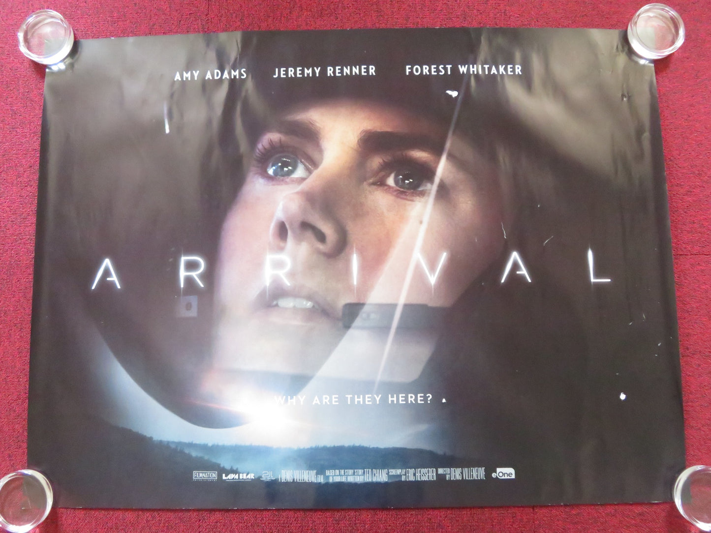 ARRIVAL UK QUAD (30"x 40") ROLLED POSTER AMY ADAMS JEREMY RENNER 2016