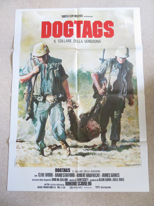 DOG TAGS ITALIAN 2 FOGLIO POSTER CLIVE WOOD BAIRD STAFFORD 1987