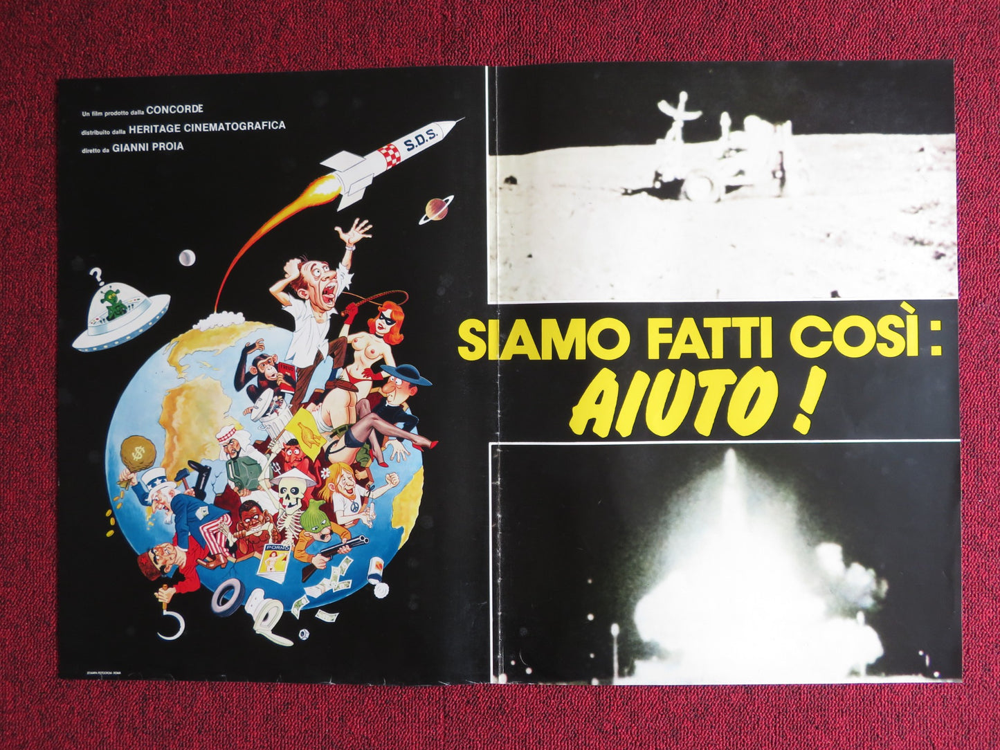 SIAMO FATTI COSI: AIUTO! - C ITALIAN FOTOBUSTA POSTER SANDRO GHIANI 1980