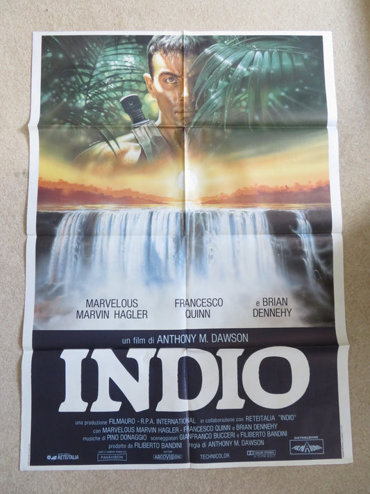 INDIO ITALIAN 2 FOGLIO POSTER MARVELOUS MARVIN HAGLER FRANCESCO QUINN 1989