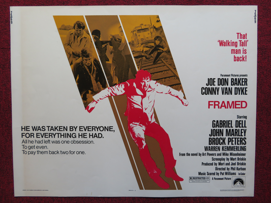 FRAMED US HALF SHEET (22"x 28") POSTER JOE DON BAKER CONNY VAN DYKE 1975