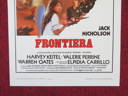 THE BORDER ITALIAN LOCANDINA POSTER JACK NICHOLSON HARVEY KEITEL 1982