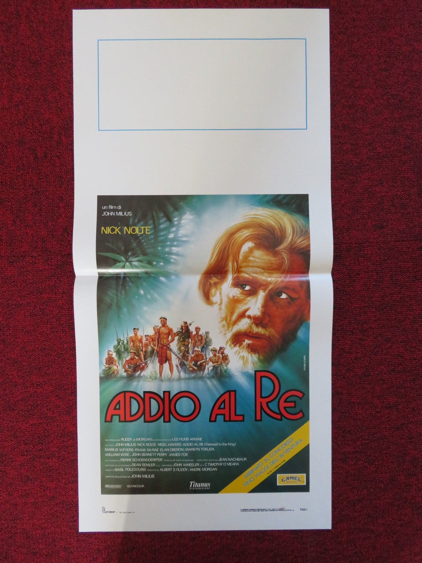 FAREWELL TO THE KING ITALIAN LOCANDINA POSTER NICK NOLTE NIGEL HAVERS 1989