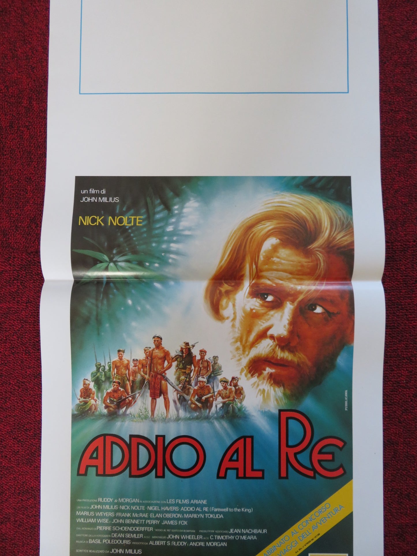 FAREWELL TO THE KING ITALIAN LOCANDINA POSTER NICK NOLTE NIGEL HAVERS 1989