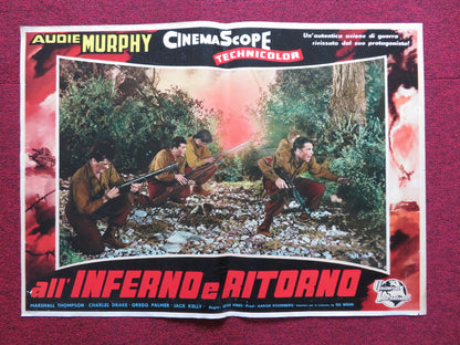 ALL' INFERNO E RITORNO / TO HELL AND BACK - F ITALIAN FOTOBUSTA POSTER 1955