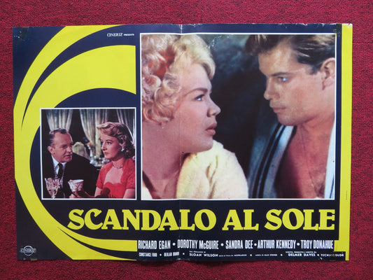 SCANDALO AL SOLE / A SUMMER PLACE - B  ITALIAN FOTOBUSTA POSTER R EGAN 1959