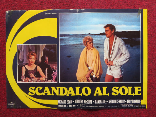 SCANDALO AL SOLE / A SUMMER PLACE - C  ITALIAN FOTOBUSTA POSTER SANDRA DEE 1959