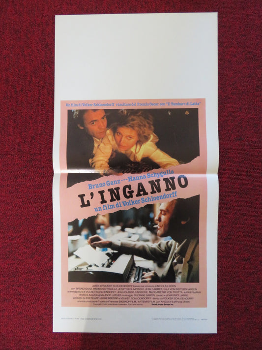 CIRCLE OF DECEIT ITALIAN LOCANDINA POSTER BRUNO GANZ HANNA SCHYGULLA 1981