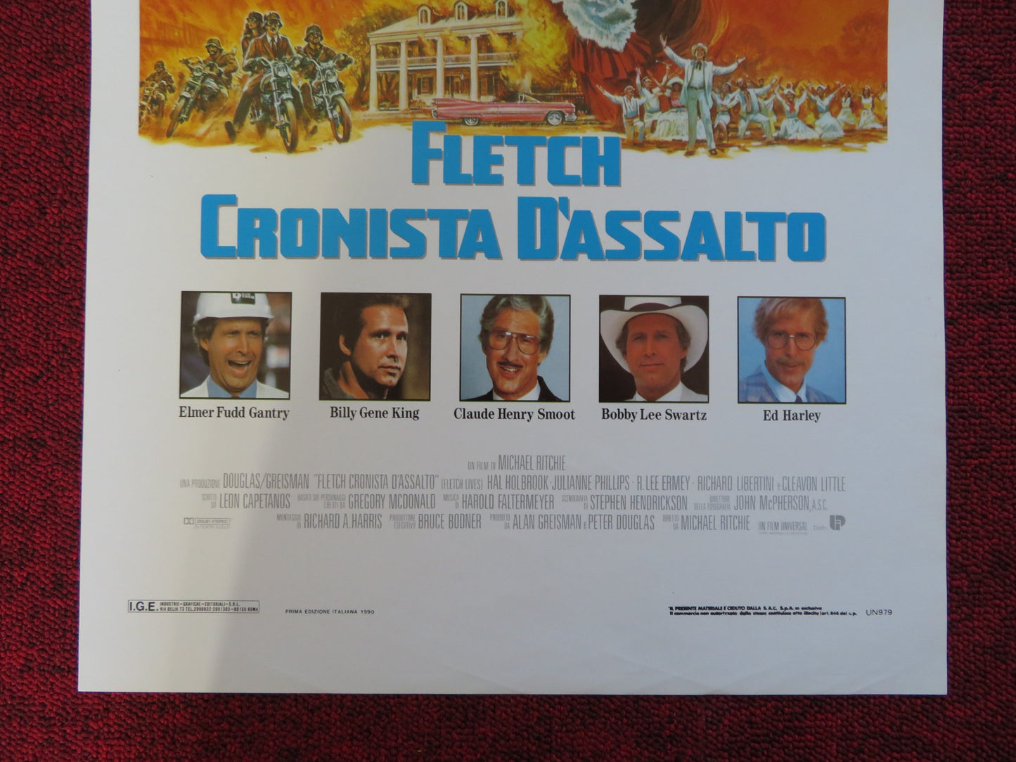 FLETCH LIVES ITALIAN LOCANDINA POSTER CHEVY CHASE HAL HOLBROOK 1990