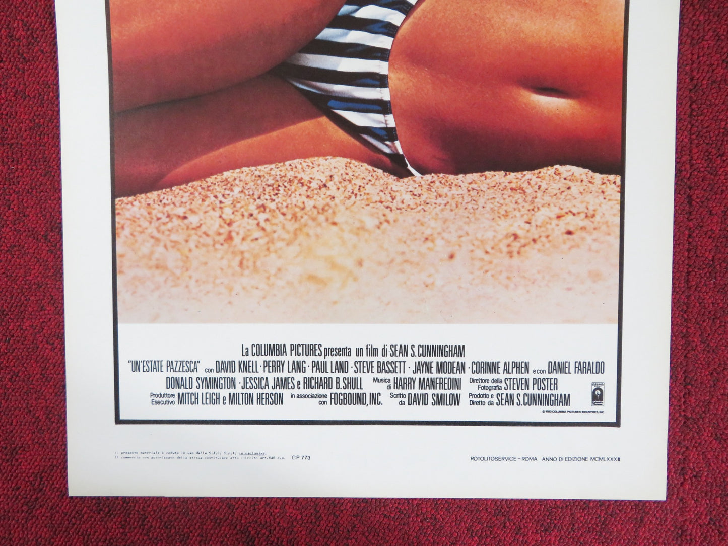 SPRING BREAK ITALIAN LOCANDINA POSTER DAVID KNELL PERRY LANG 1983