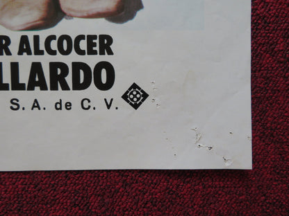 EL AHORCADO FOLDED MEXICAN POSTER JULIO ALEMAN HILDA AGUUIRRE 1983