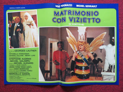 LA CAGE AUX FOLLES 3: THE WEDDING - A ITALIAN FOTOBUSTA POSTER TOGNAZZI 1985