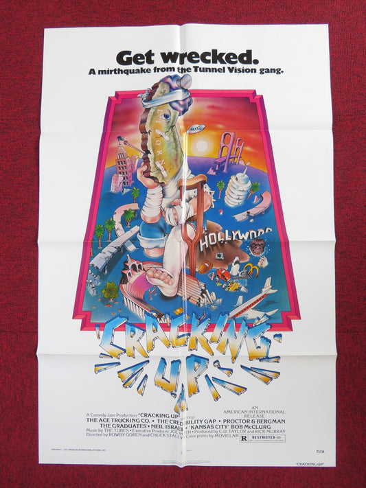 CRACKING UP FOLDED US ONE SHEET POSTER MICHAEL MISLOVE FRED WILLARD 1977