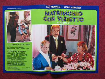 LA CAGE AUX FOLLES 3: THE WEDDING - B ITALIAN FOTOBUSTA POSTER TOGNAZZI 1985