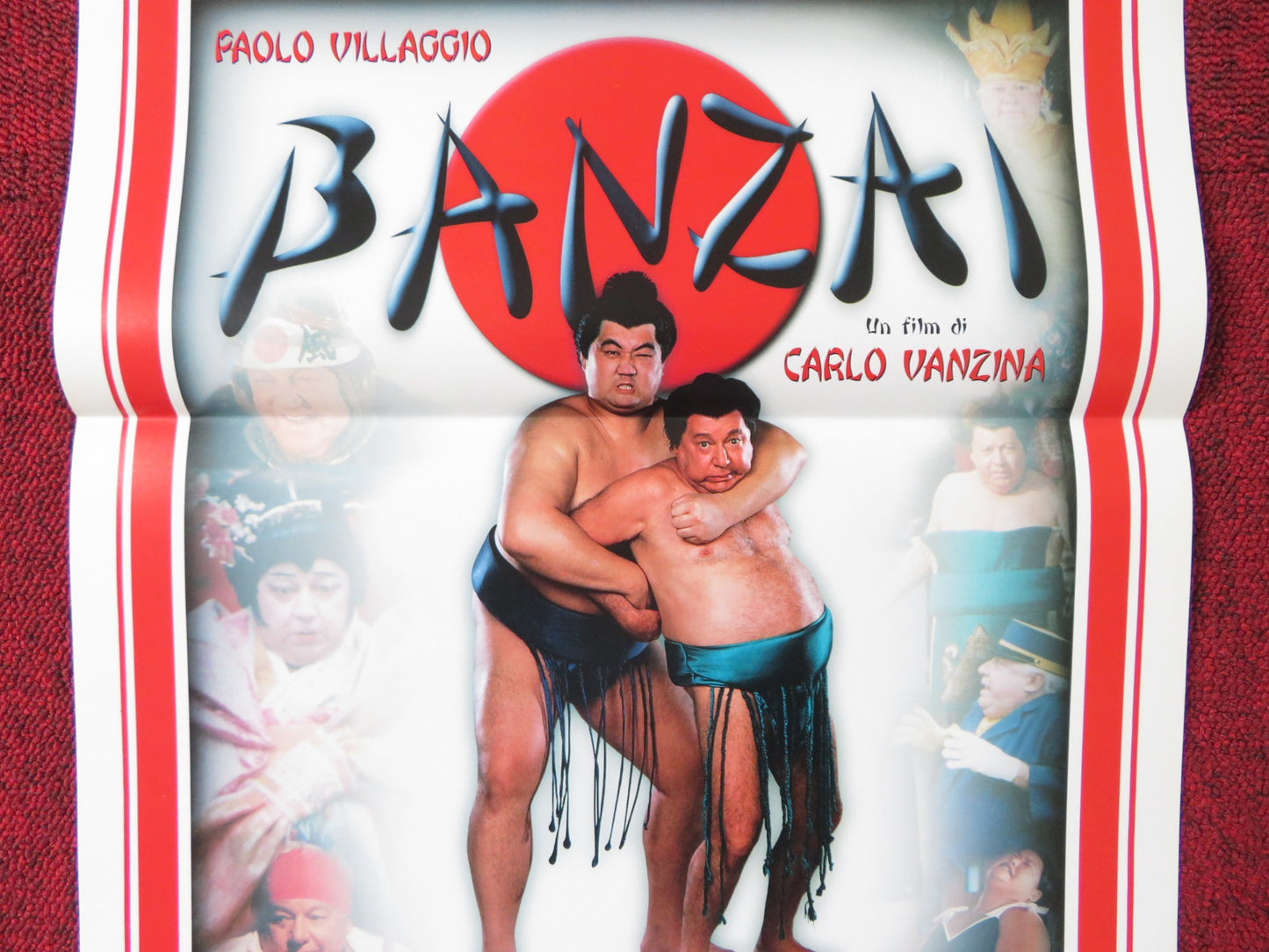 BANZAI ITALIAN LOCANDINA POSTER PAOLO VILLAGGIO FRANCESCO DE ROSA 1997