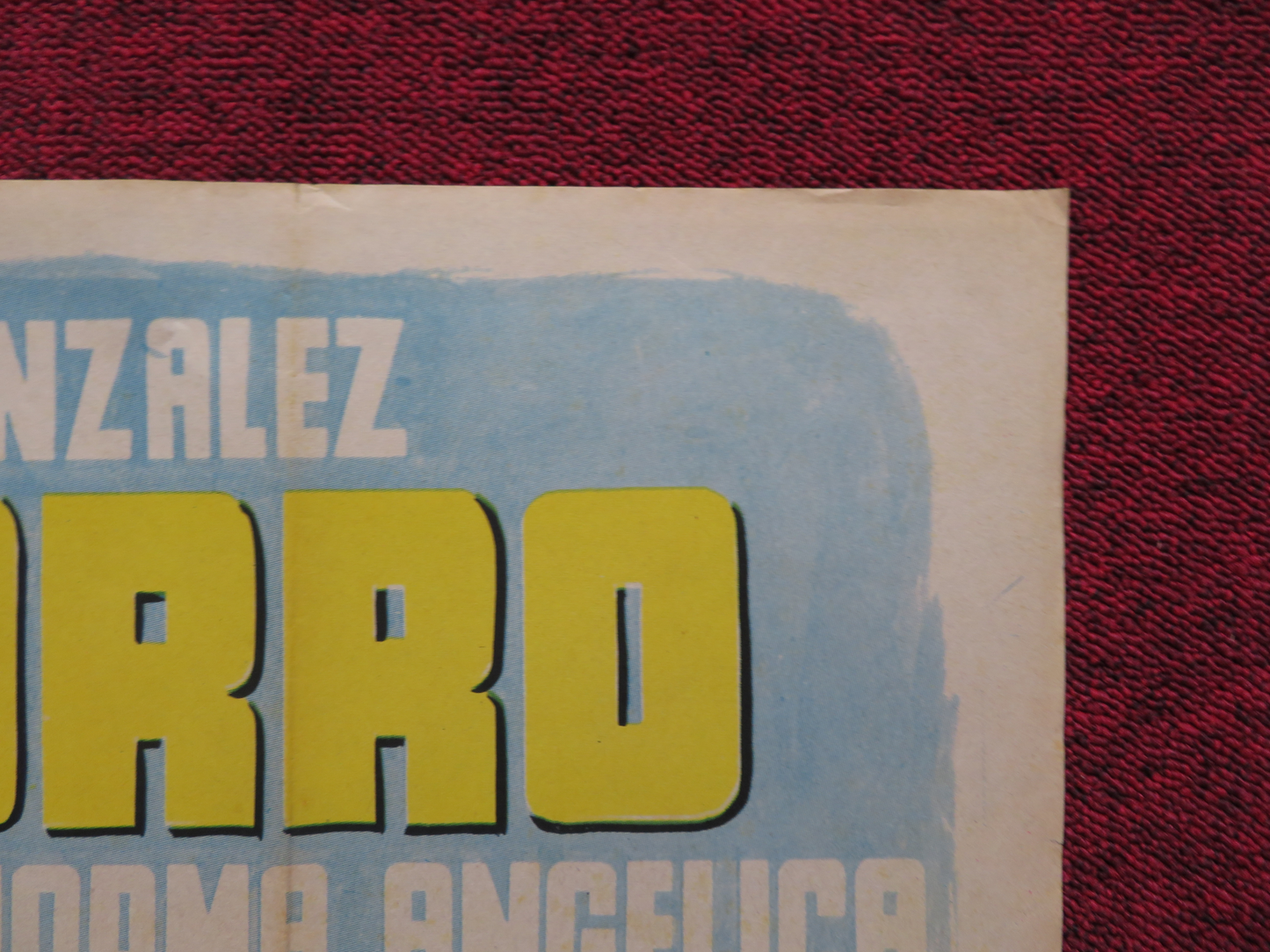 RULETERO A TODA MARCHA FOLDED MEXICAN POSTER EULALIO GONZALEZ MARIA DUVAL 1962