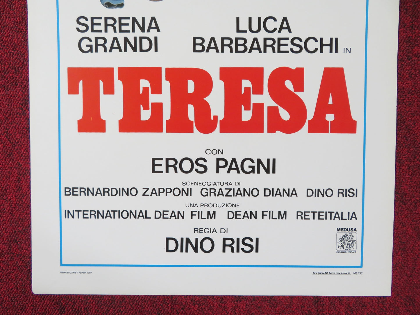 TERESA ITALIAN LOCANDINA POSTER SERENA GRANDI LUCA BARBARESCHI 1987