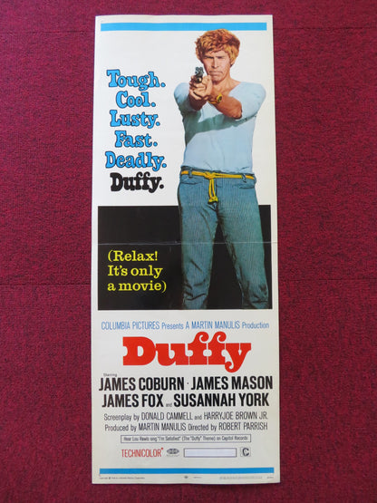 DUFFY US INSERT (14"x 36") POSTER JAMES COBURN JAMES MASON 1968