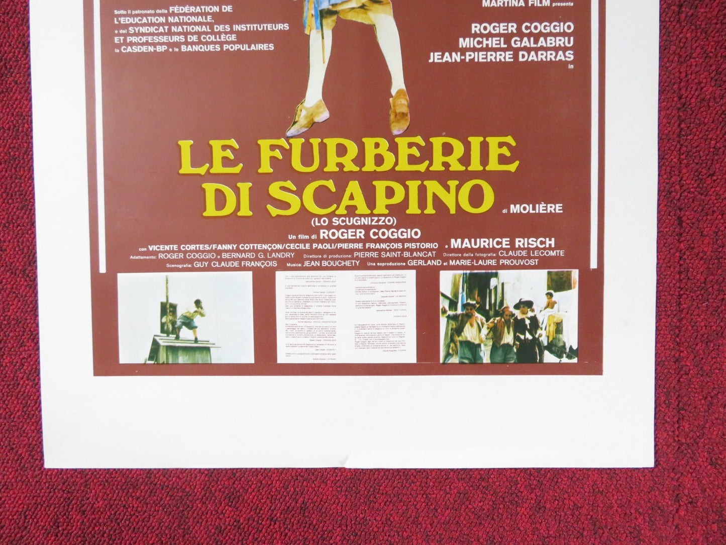 LE FURBERIE DI SCAPINO ITALIAN LOCANDINA POSTER ROGER COGGIO MICHEL GALABRU 1981