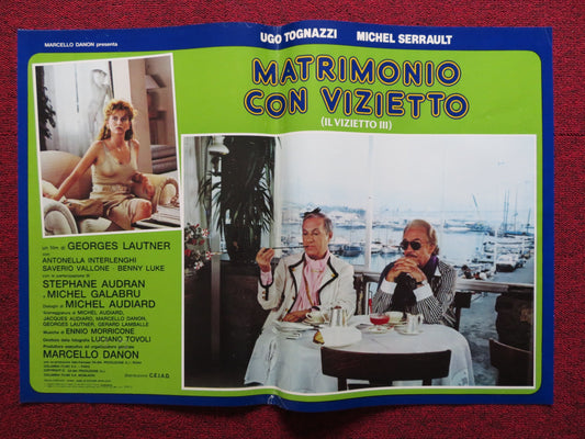 LA CAGE AUX FOLLES 3: THE WEDDING - D ITALIAN FOTOBUSTA POSTER SERRAULT 1985