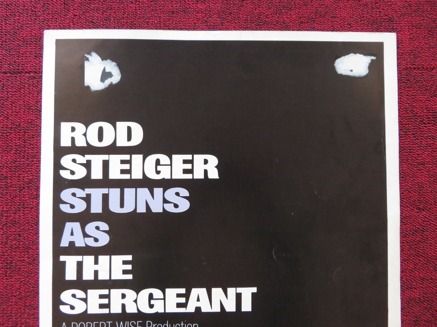 THE SERGEANT US INSERT (14"x 36") POSTER ROD STEIGER JOHN PHILLIP LAW 1968