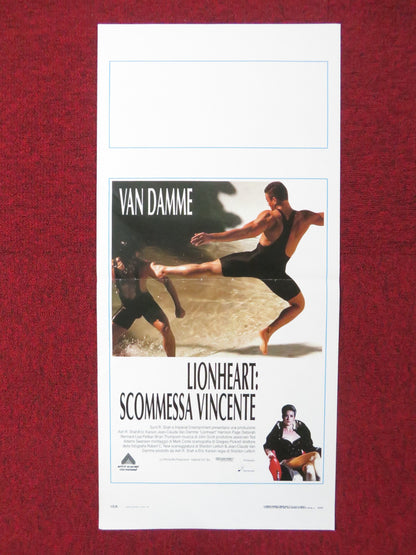 LIONHEART ITALIAN LOCANDINA POSTER JEAN-CLAUDE VAN DAMME HARRISON PAGE 1990