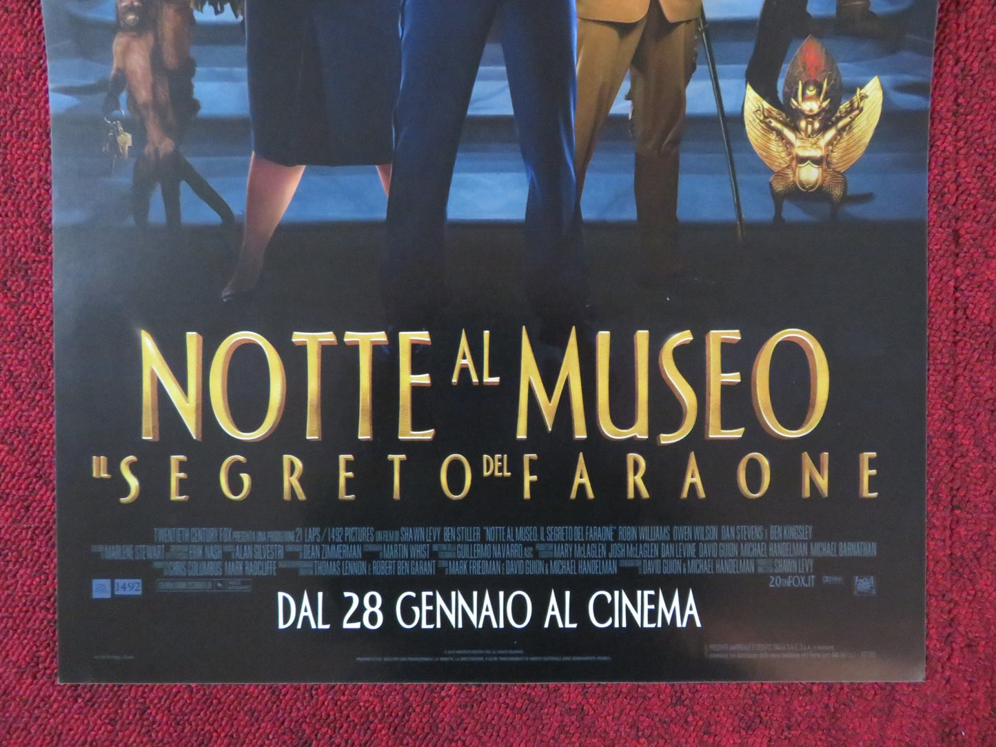 NIGHT AT THE MUSEUM 3 ITALIAN LOCANDINA POSTER BEN STILLER ROBIN WILLIAMS 2014