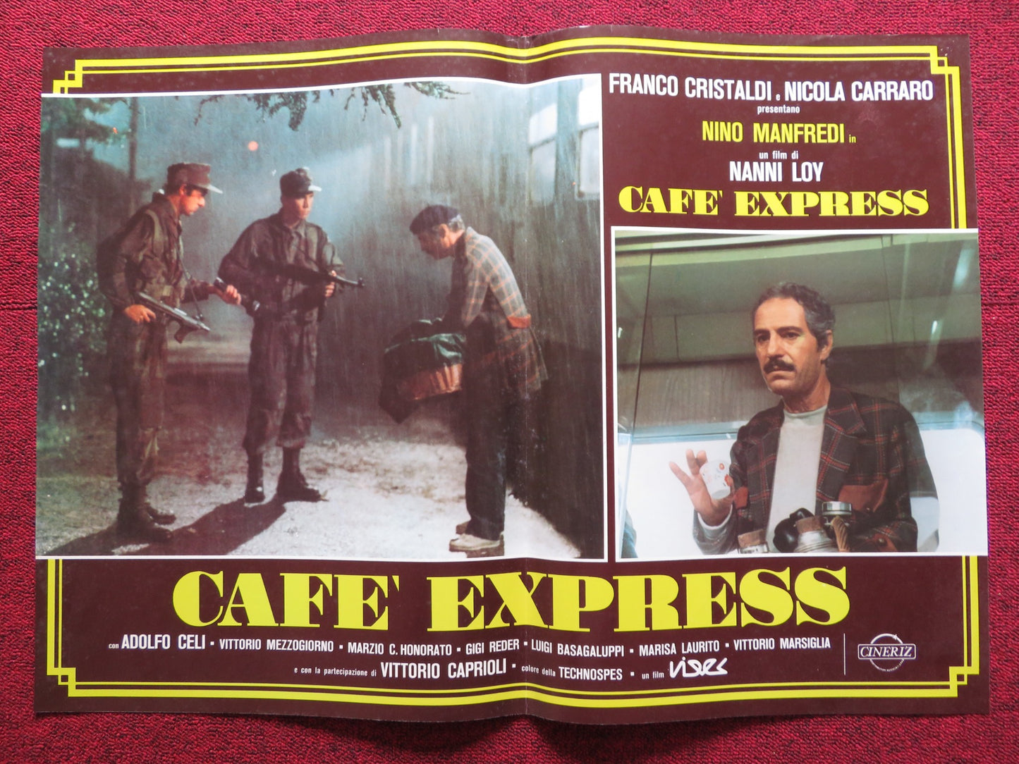 CAFE' EXPRESS -A  ITALIAN FOTOBUSTA POSTER NINO MANFREDI ADOLPHO CELI 1980