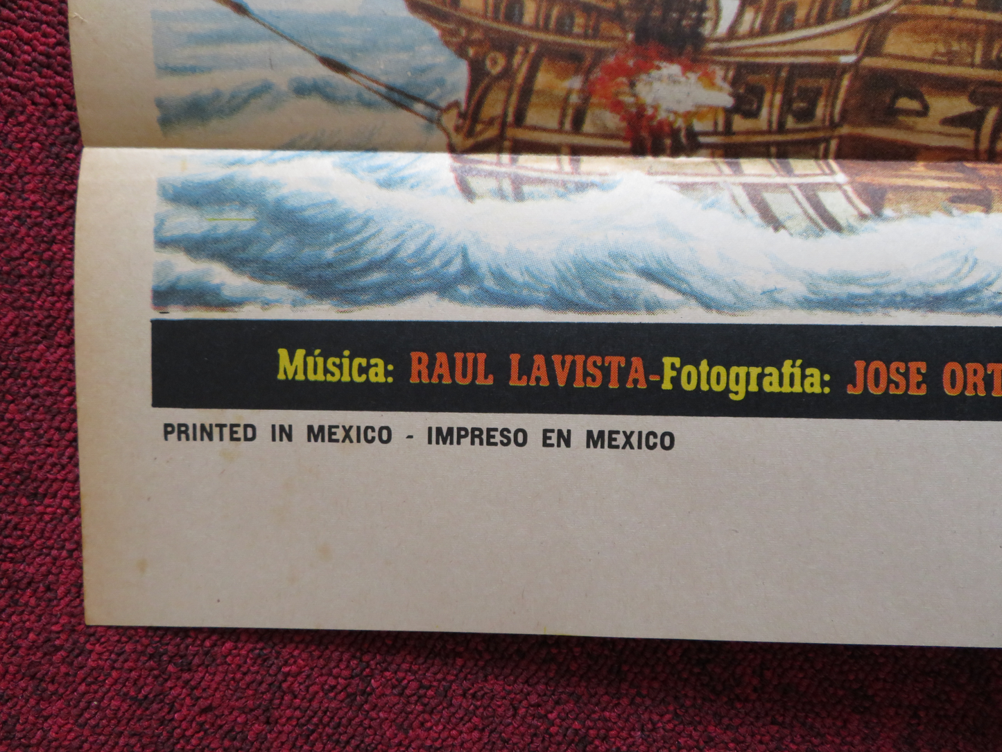 UN PIRATA DE DOCE ANOS FOLDED MEXICAN POSTER HUGO STIGLITZ AL COSTER 1972