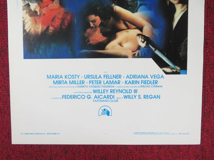 LAST HAREM ITALIAN LOCANDINA POSTER CORINNE CLERY GEORGE LAZENBY 1981