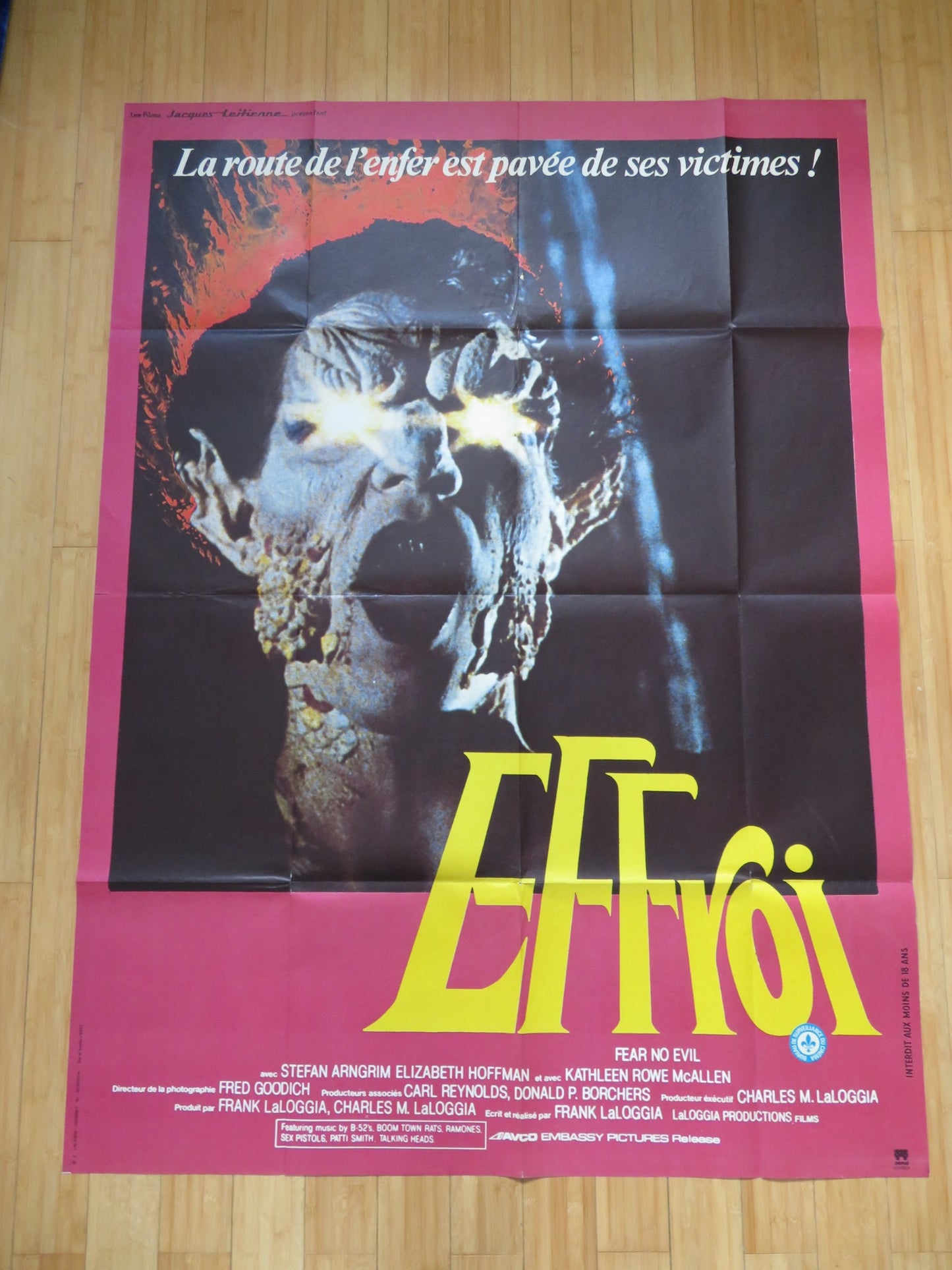 FEAR NO EVIL FRENCH GRANDE POSTER STEFAN ARNGRIM ELIZABETH HOFFMAN 1981