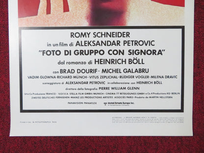 GROUP PORTRAIT WITH A LADY ITALIAN LOCANDINA POSTER ROMY SCHNEIDER 1977