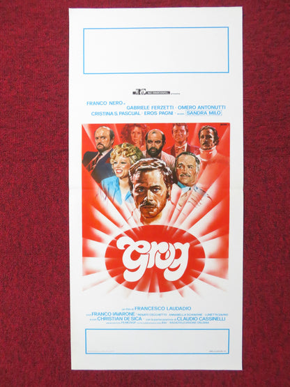 GROG ITALIAN LOCANDINA POSTER FRANCO NERO GABRIELE FERZETTI 1982