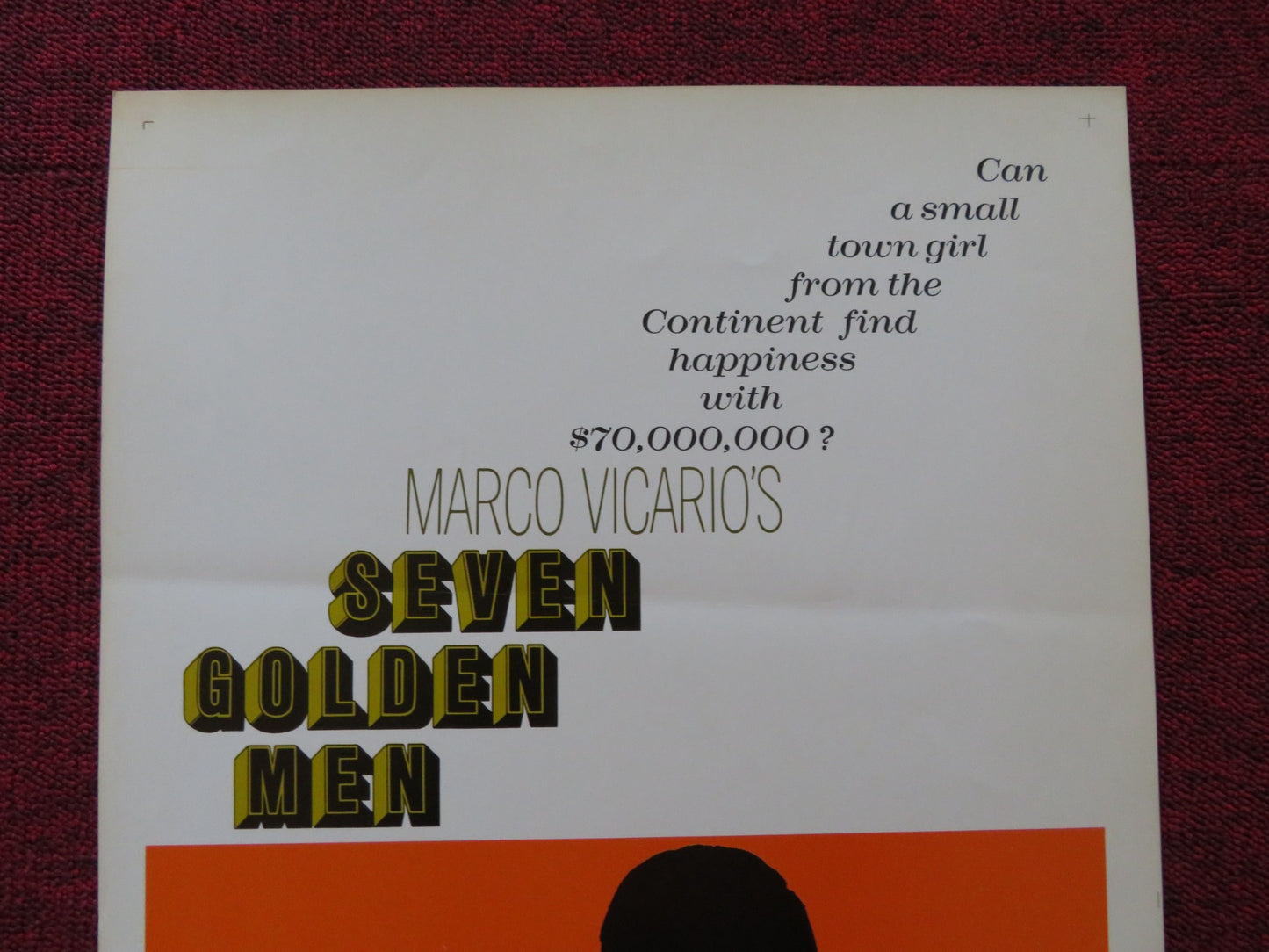 SEVEN GOLDEN MEN US INSERT (14"x 36") POSTER ROSSANA PODESTA PHILIPPE LEROY 1968