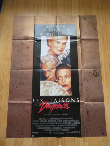 DANGEROUS LIAISONS FRENCH GRANDE POSTER JOHN MALKOVICH GLENN CLOSE  1988