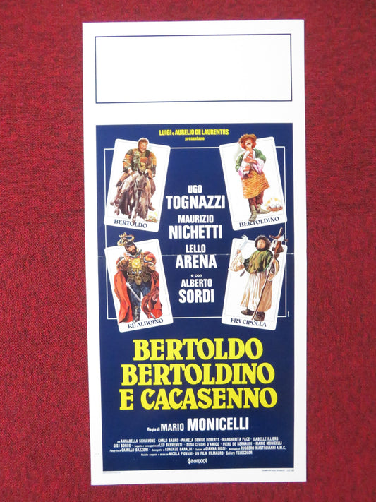 BERTOLDO, BERTOLDINO AND CACASENNO ITALIAN LOCANDINA POSTER UGO TOGNAZZI 1984